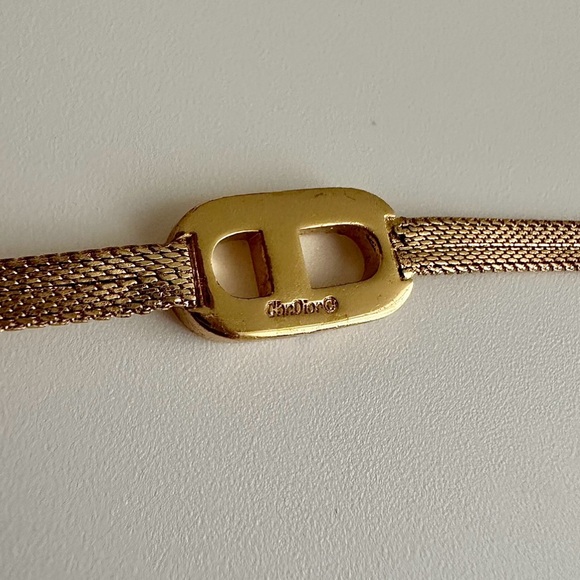 ✨CHRISTIAN DIOR Vintage CD Logo Chain Link Bracelet Gold - Picture 5 of 14